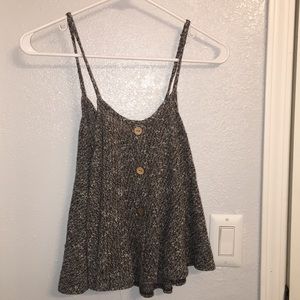 Women’s tank top with brown buttons